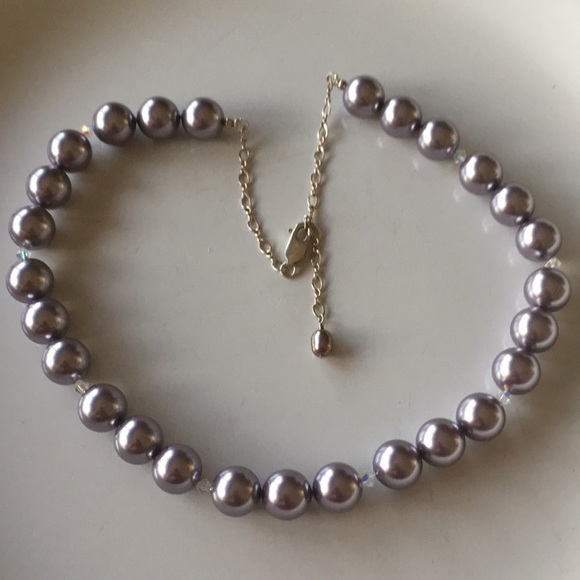 Vintage Sterling necklace size 20”Swarovski. - Picture 6 of 8
